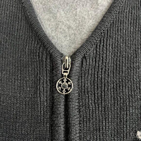 Woolrich Snowman Christmas Winter Holiday Zip Front Sweater Vest Sz M - Picture 4 of 12